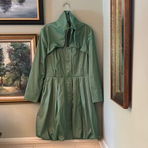 Samuel Dong Elegant Green Jacket Coat Dress Size M Medium